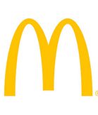A yellow mcdonald's logo on a white background.