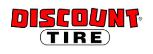 The discount tire logo on a white background.