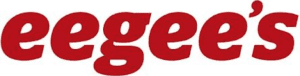The logo for eegee's on a white background.