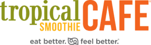 Tropical cafe smoothie logo.